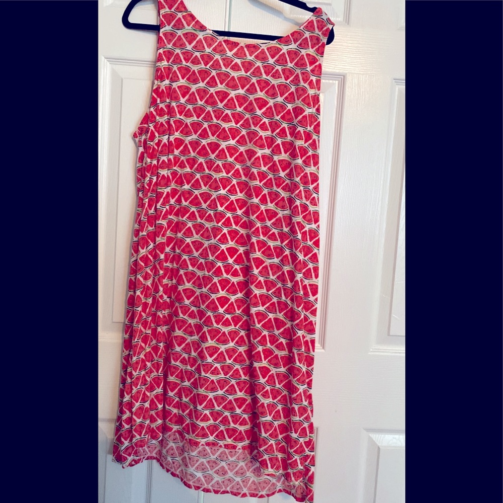 Watermelon Cotton dress with tie back